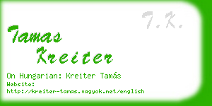 tamas kreiter business card